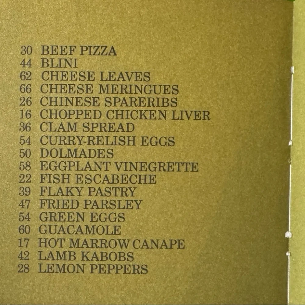 Hors D’Oeuvre – Vintage 1967 Cocktail Party Recipe Book | Dust Jacket